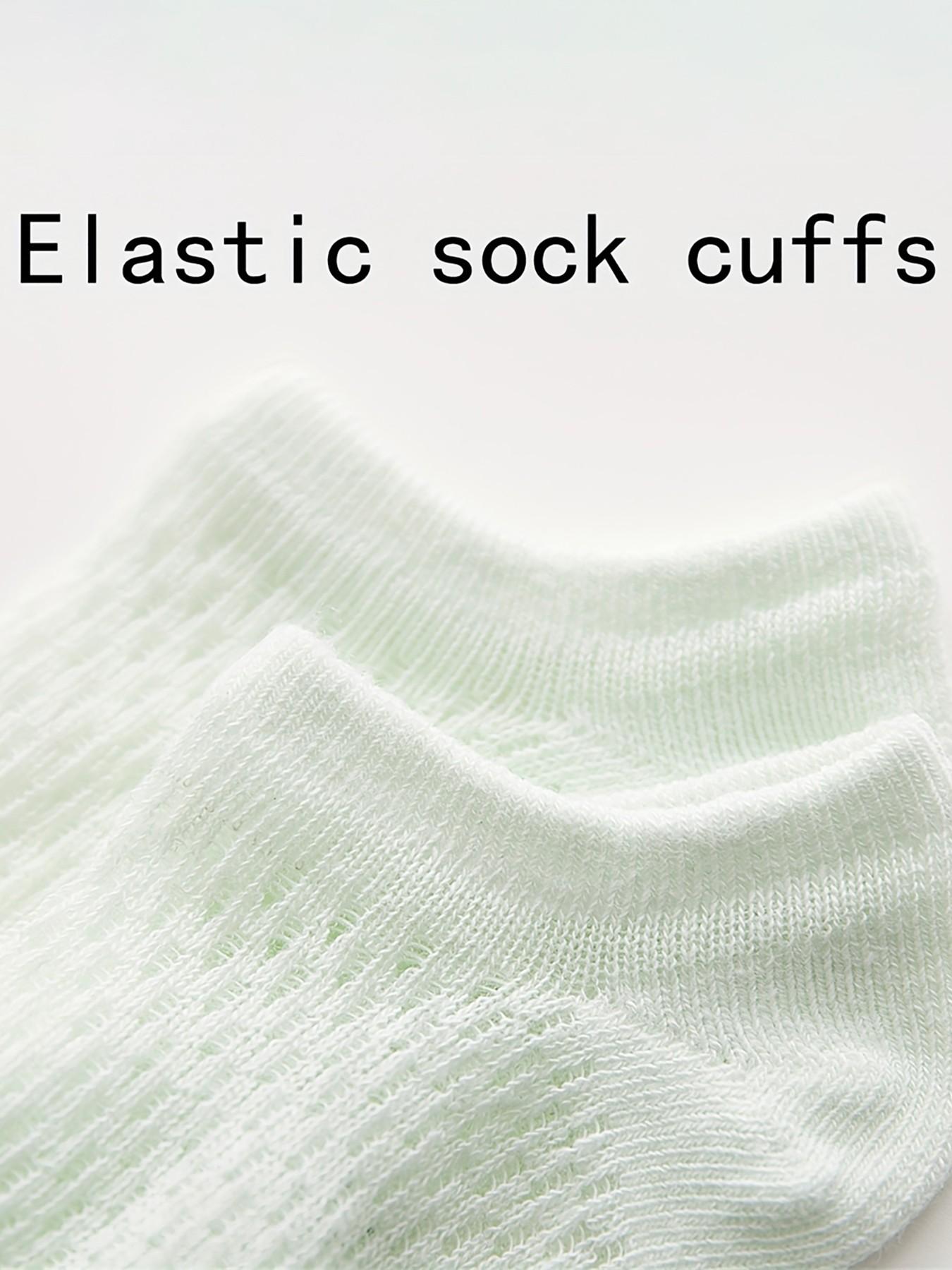 5 Pairs of Kids Mesh Breathable Fashion Boat Socks, Comfortable Cute Style for Spring & Summer Outdoor Wear