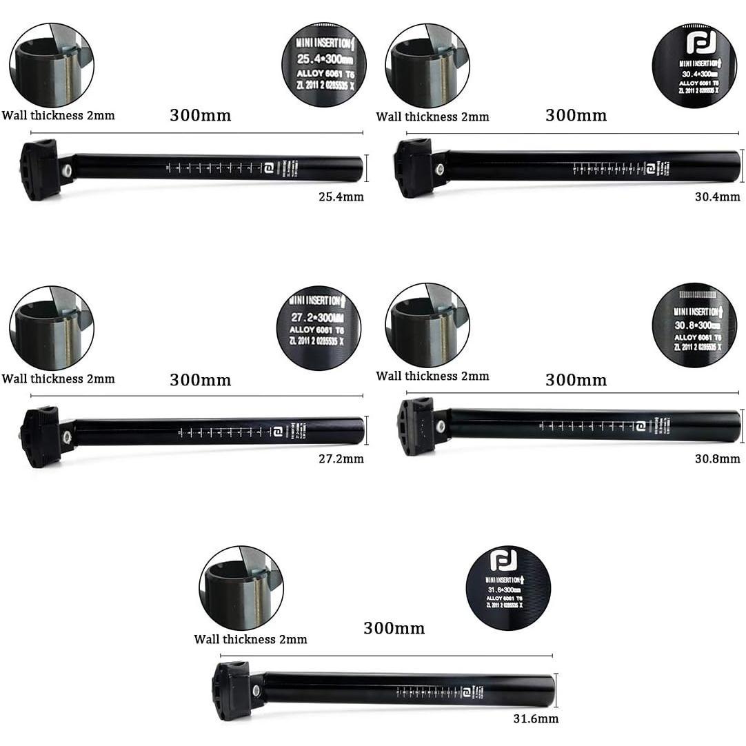 Seat  25.4/27.2/30.4/30.8/31.6 x 300mm Alumium Adjustable Seatpost for MTB Road  BMX