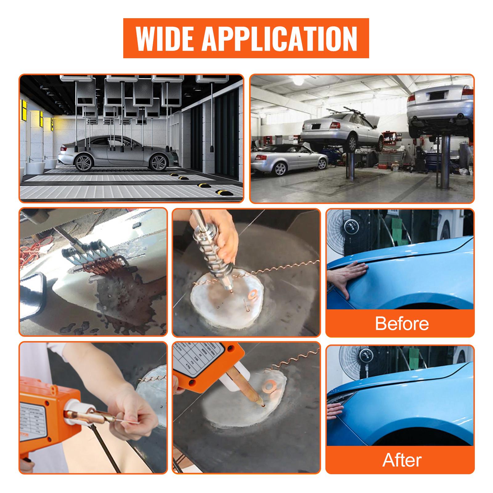 VEVOR Stud Welder Kit, 5500 Stud Welder Dent Repair Kit, 800VA Spot Welder Stud, 110V Welder Stud Kit, Stud Gun Dent Puller Kit with Complete Accessories, Dent Welder Repair for Auto Body Repairing