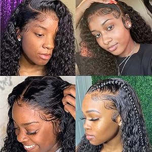 Tuneful Water Wave 13x6 HD Transparent Lace Front Wigs Human Hair 180 Density Wavy Human Hair Wigs for Women Curly Wave Hair Pre Plucked with Baby Hair