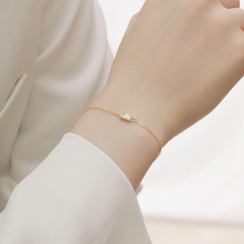 EAMTI 925 Sterling Silver Cubic Zirconia Wedding Bracelet Dainty Jewelry Gifts for Women Mother's Day/Birthday/Anniversary Day/Valentine’s Day