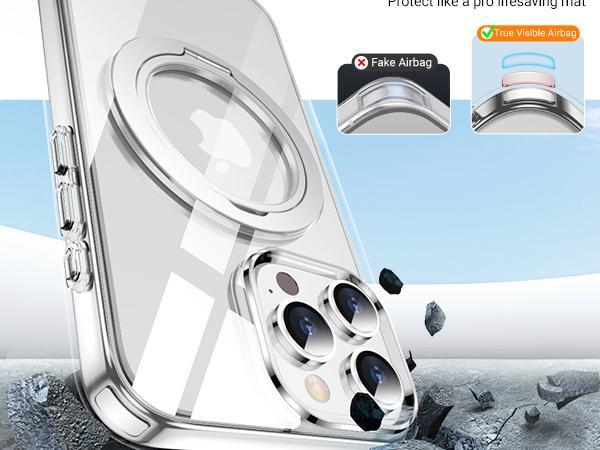 Temdan Designed for iPhone 16 Pro/16 Pro Max Case, 360°Rotatable Ring Stand Case Accessories Cover Protector Protection Protective Casing Cellphone