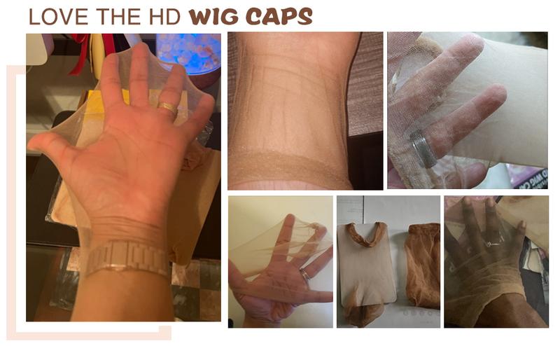 4PCS HD Wig Cap for Lace Front Wigs - Stretchy Nylon Stocking Wig Caps for Women, Perfect for Wig Installations