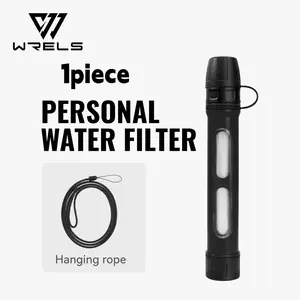 Portable Outdoor Transparent Window Filter, Hiking Camping Water Purifier, Adventure Drinking Filter, Compatible with Water Bottles