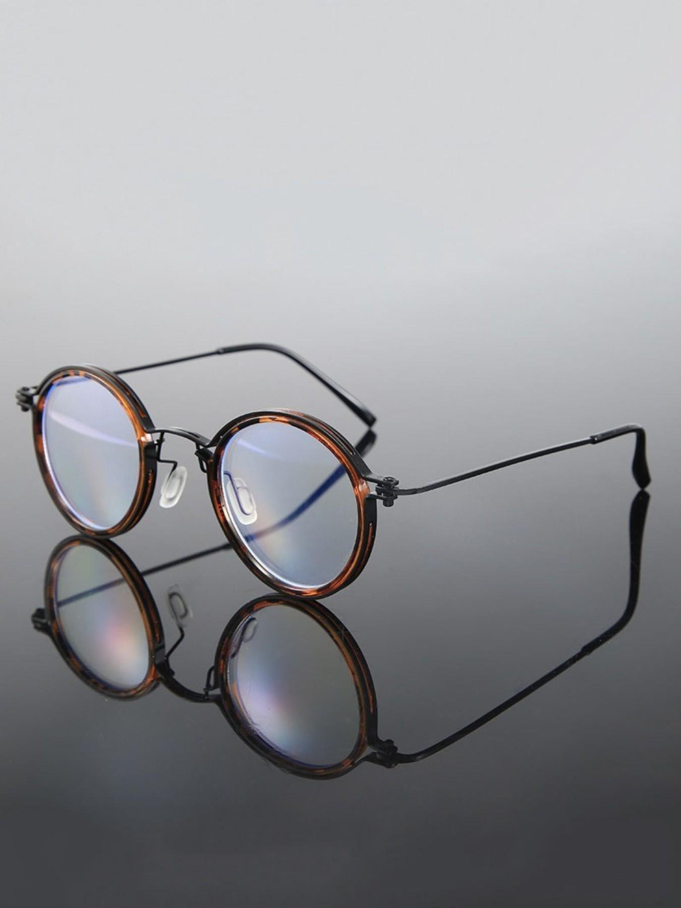 Round-frame Metal Reading Glasses, Classic Round Metal Frame.: +1.00 to +4.00 Dioptres. Anti-glare. Computer Glasses. Suitable for Reading and Screen Use. High-definition Lenses