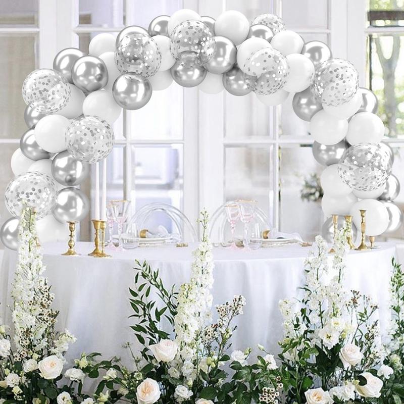 12ft Adjustable Balloon Arch Stand Kit Re-usable Table Balloon Arch Kit with Base High Strength Glass Fiber Pole for DIY Party Wedding Birthday Baby Shower Kids Decorations