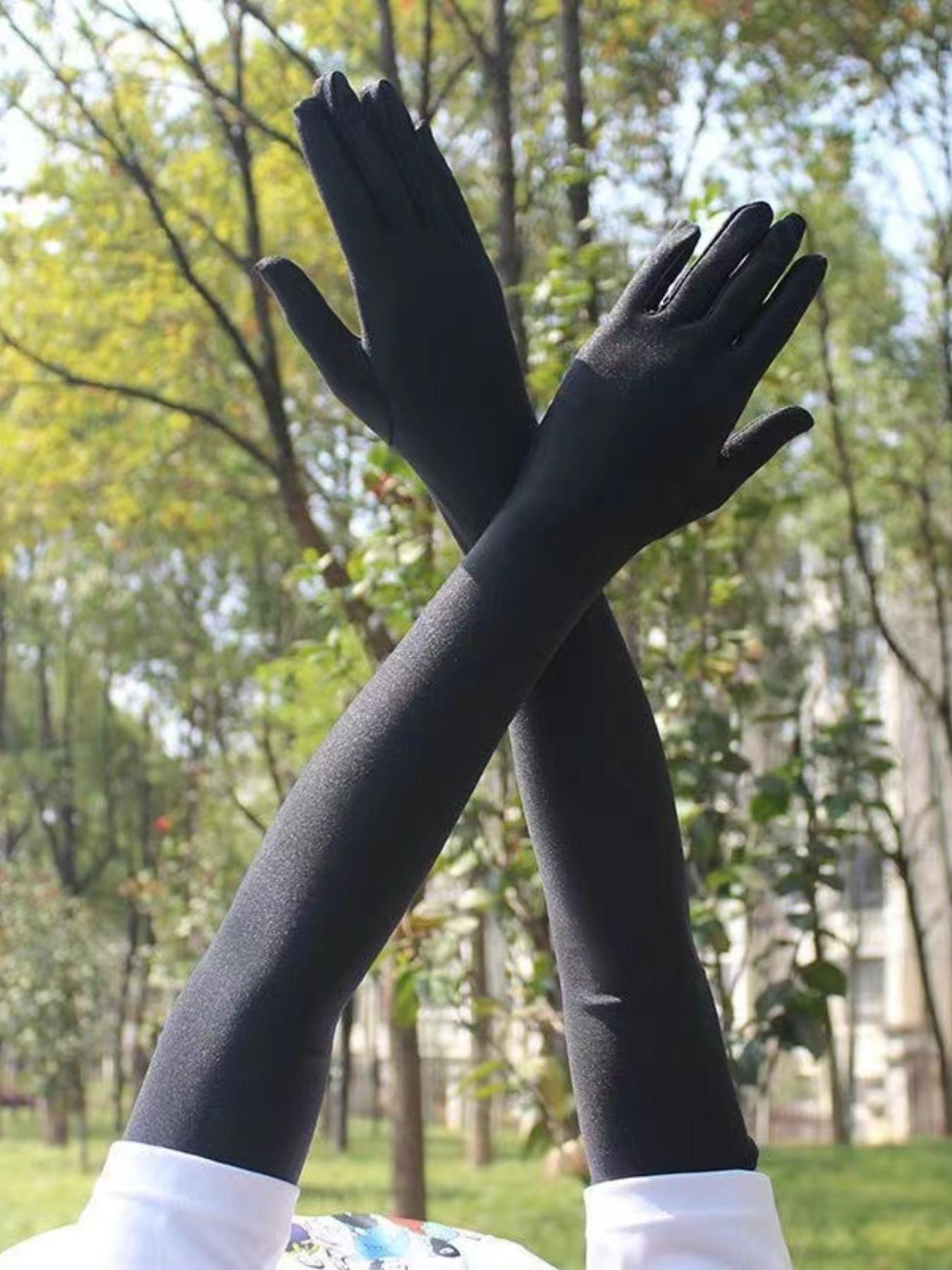 Elegant Women's Long Satin Gloves, 21 Inch Elbow-Length Design, Comfortable Fit for Parties, Performances & Cosplay, Adds Royal Charm