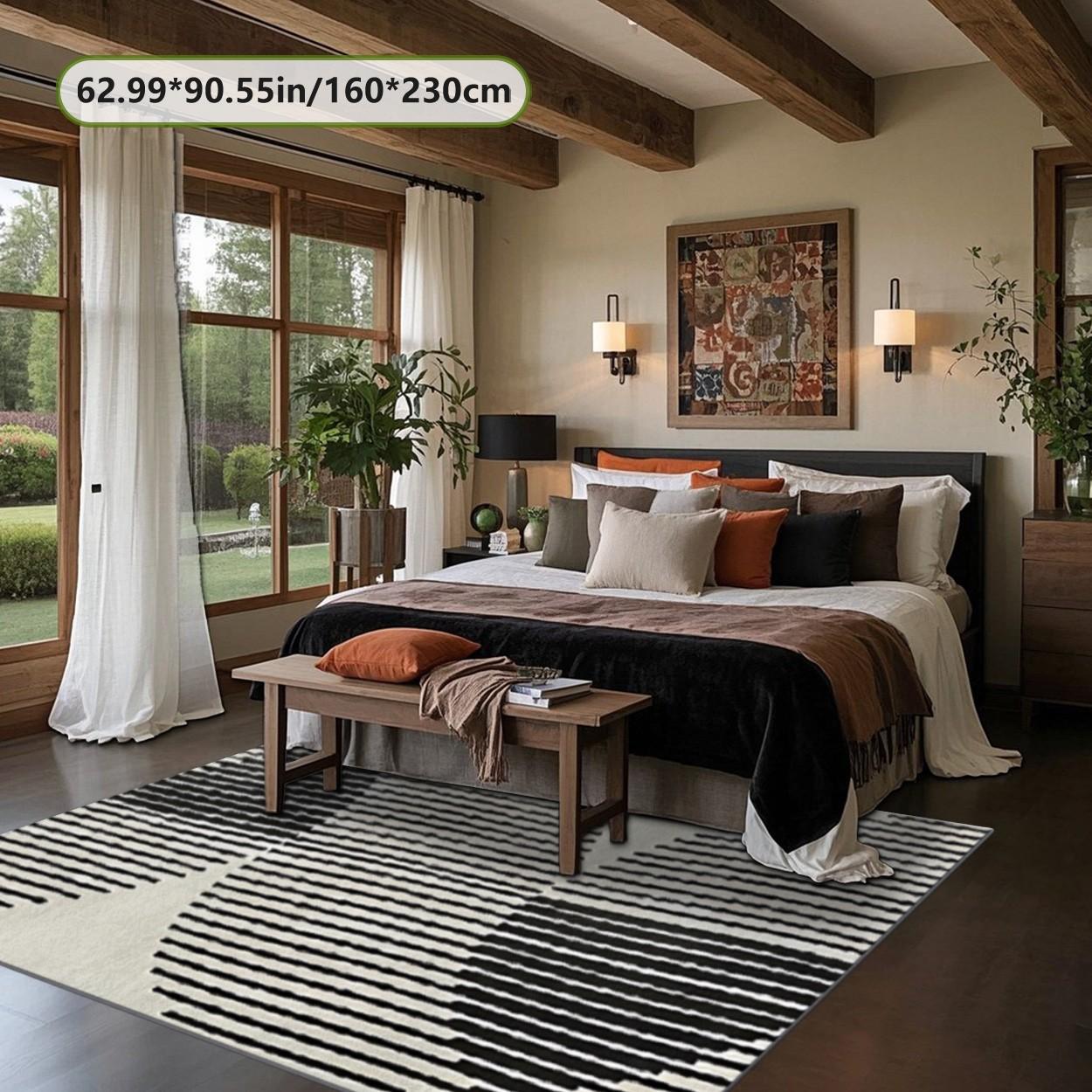 Velvet soft and comfortable patterned printed carpet, suitable for multiple scenarios, available in various sizes, soft and non-shedding, Boho area rug, Modern abstract rug, Geometric pattern rug, Home decorative rug, Boho rugs