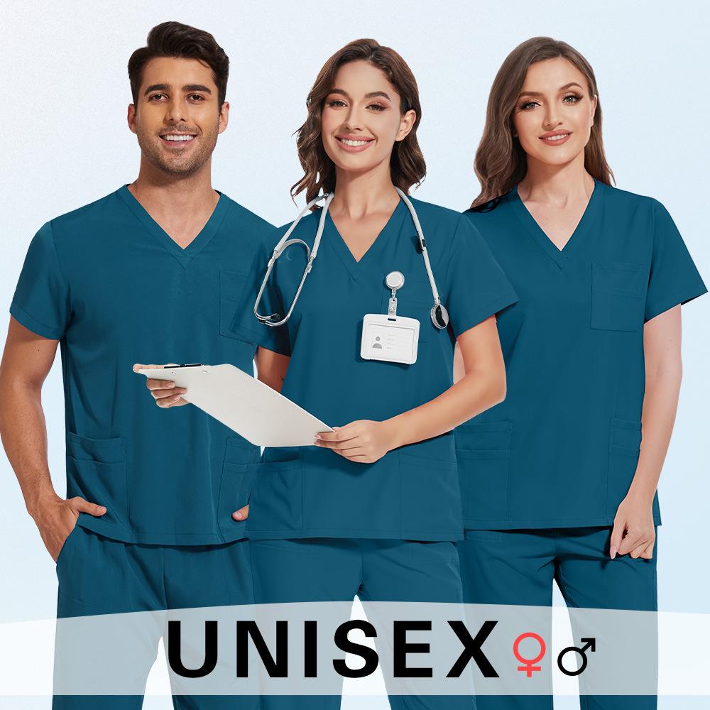 Summer Quick Drying Casual Comfortable Beauty Spa Sanatorium Pet Hospital Doctor Nurse Staff Workwear Set Uniforms for Men and Women