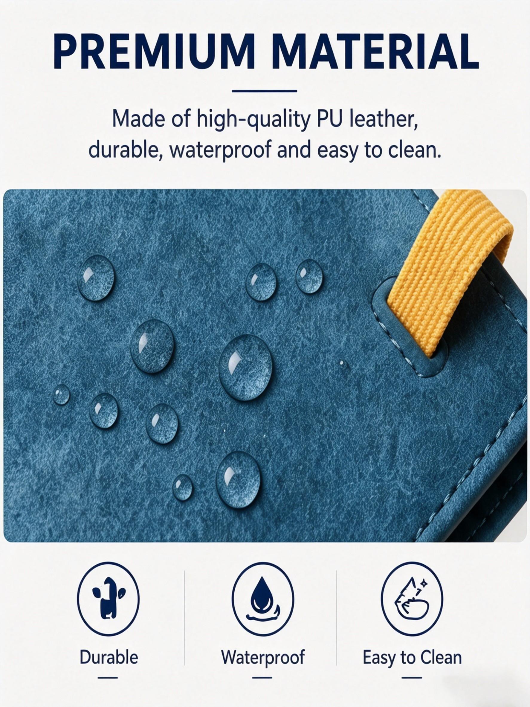 Compact Fashionable Leather Card Holder, Durable Waterproof Mini Wallet, Perfect for Cards and Cash, Ideal Travel Companion, Pocket Size Organizer, Stylish Wallet