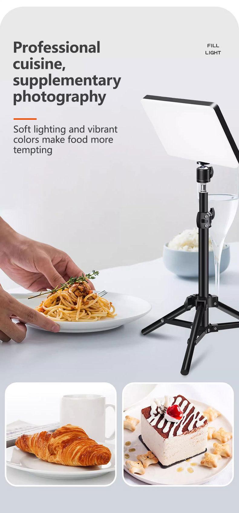 Portable Selfie Light with Tripod Stand, 1 Set Dimmable Video Conference LED Lighting with Remote Control, Shooting Fill Light for Video Recording YT TK Live Streaming, Phone Selfie Stick Camera Accessories Smartphone