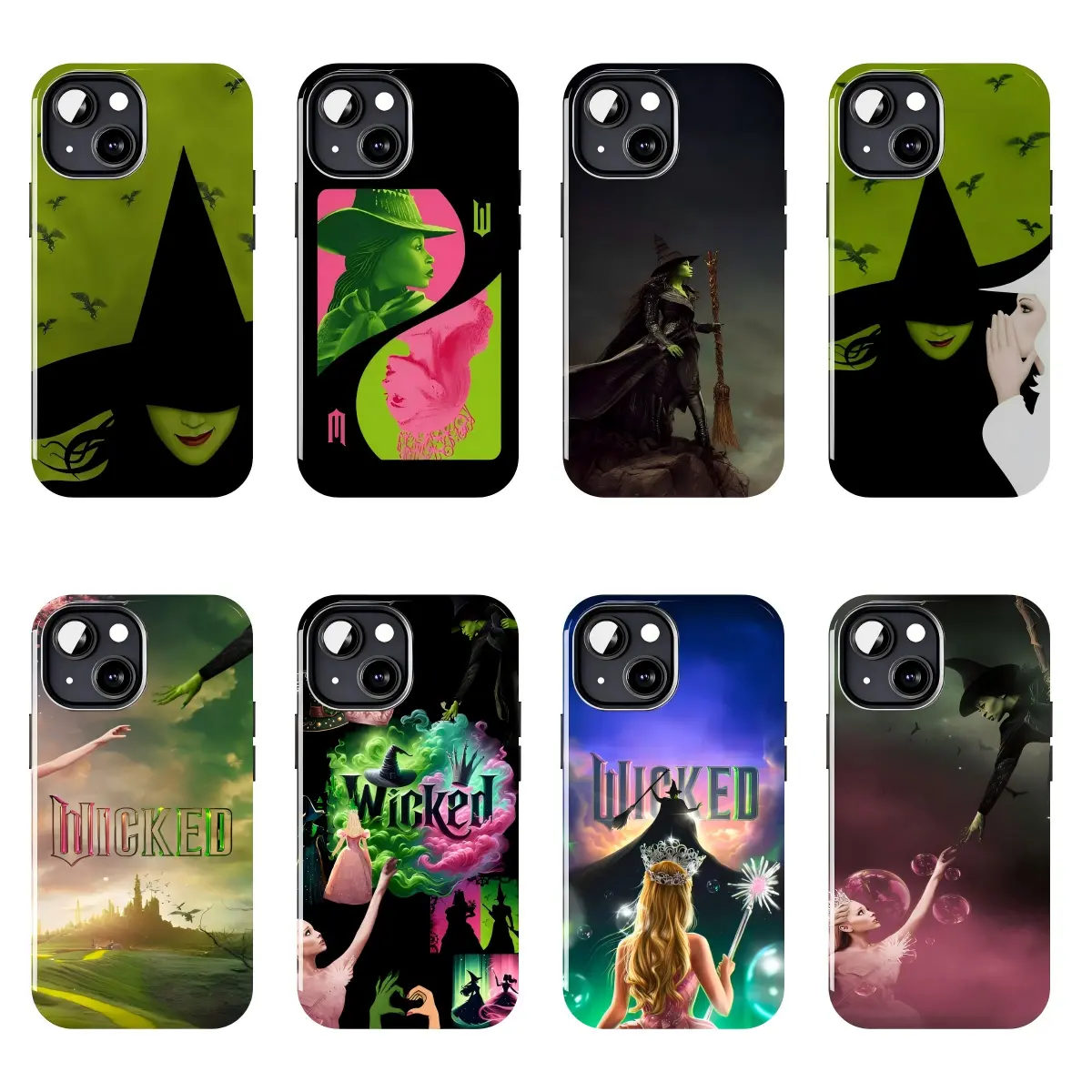Wicked Movie Phone Case, Elphaba Glinda Witch Design Shockproof Protective Phone Cover for iPhone17 ProMax /16/15/14/13/12/11 Plus for Samsung phones, suitable for both men and women,