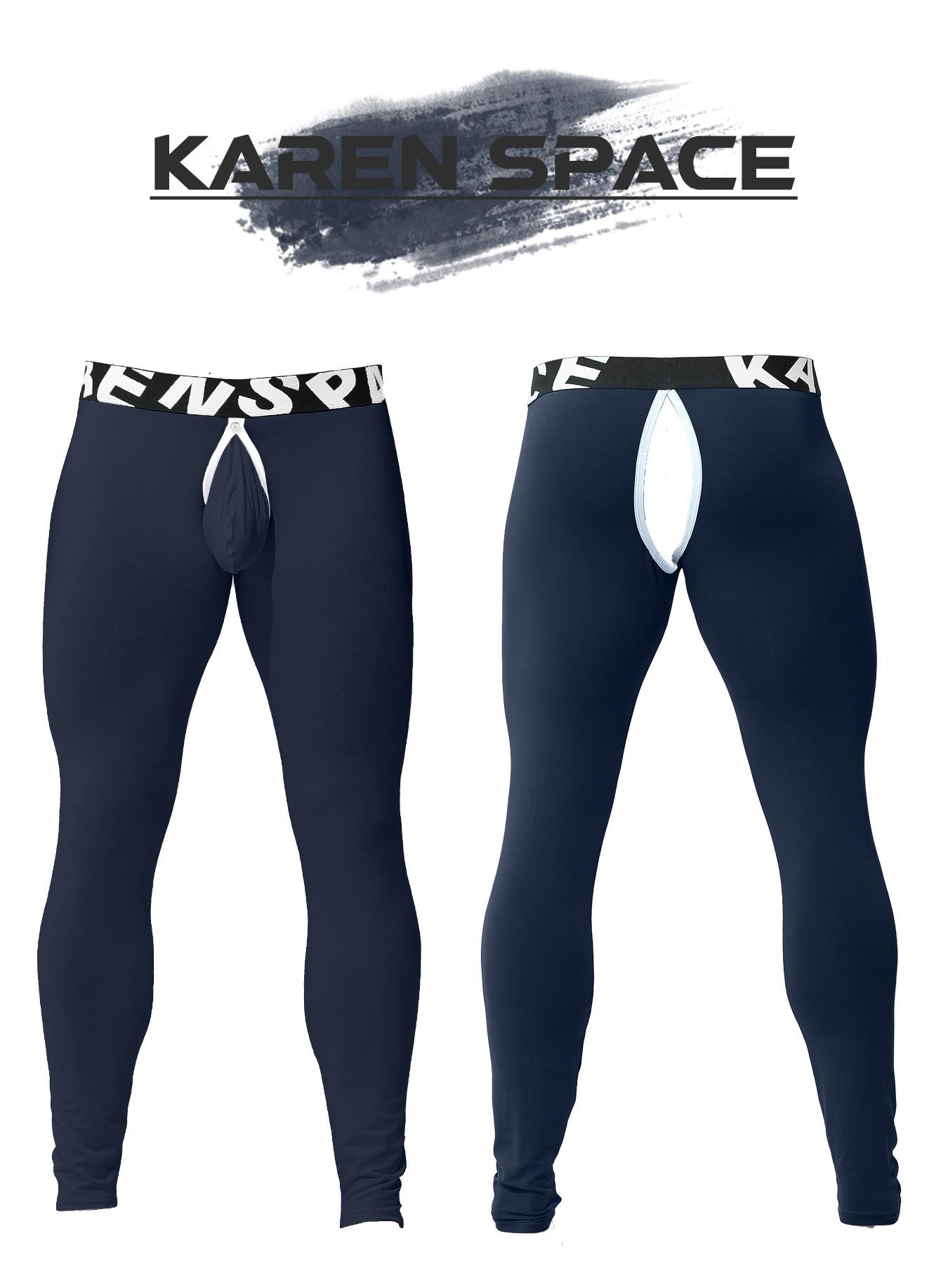 One-piece men's long underwear pants - warm, Thermal Sportswear, pants in solid color, with an open crotch design, detachable, large size, tight-fitting, comfortable, soft and skin-friendly, suitable for sports and casual wear