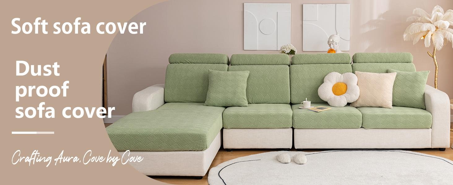 1pc Sofa Cover Pure Color Universal All-Seasons Modern Simple Design Anti-Slip Full Coverage Couch Protector for Living Room Bedroom Decor