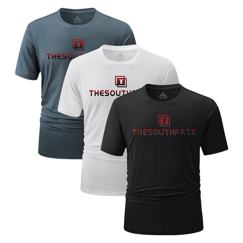 1/3 Men's Quick Dry Athletic Shirts, Moisture Wicking Gym Workout Tops, Short Sleeve Casual Tee for Running Sports Fitness