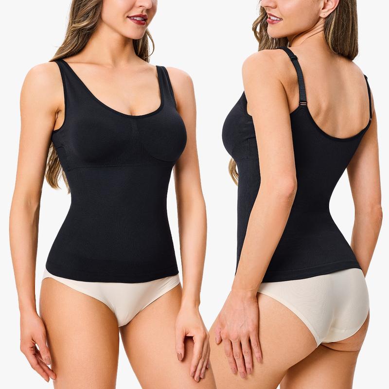 Nebility Waist Trainer for Women Corset Shapewear with Zipper Women's Waist Cincher Tank Top with Wide Shoulder Straps Basic Compression Body Shaping Underwear Womenswear