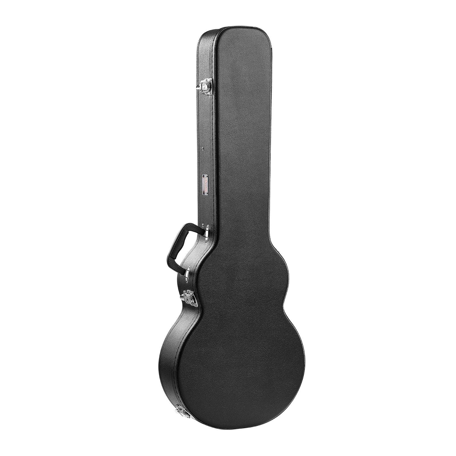 fathersdaygift  VEVOR Electric Guitar Hard Case, 41.34 in Gourd-Shaped Guitar Hard Case, With Lock Latch Keys Handle, PVC Padding Soft Lining Water-Resistant Hard Shell Guitar Case, for 39 in LESPaul Guitars, Black