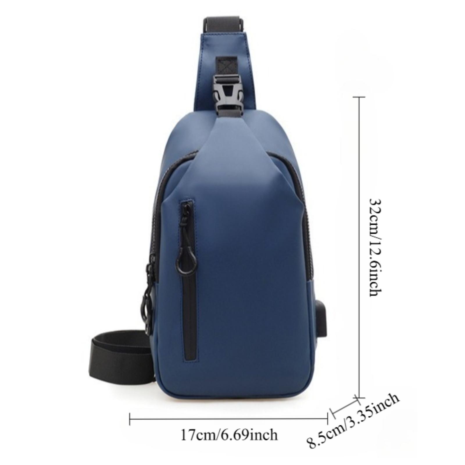 2026 New Minimalist Casual Sling Bag for Men, Fashion PU Leather Chest Bag, Lightweight Waterproof Crossbody Shoulder Bag, Trendy Durable Design Perfect for Daily Commute, Travel, Shopping, Outdoor Activities & Everyday Street Style,summervibes