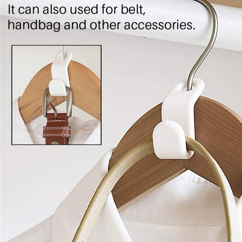 Clothes Hanger Connector Hooks, Plastic Hooks Cascading Hanger Hooks Hanger Extender Clips for Heavy Duty Hangers Space Saving and Clothes Closet Wardrobe Organizer - Blend Color wood drying tools Hanging Wooden