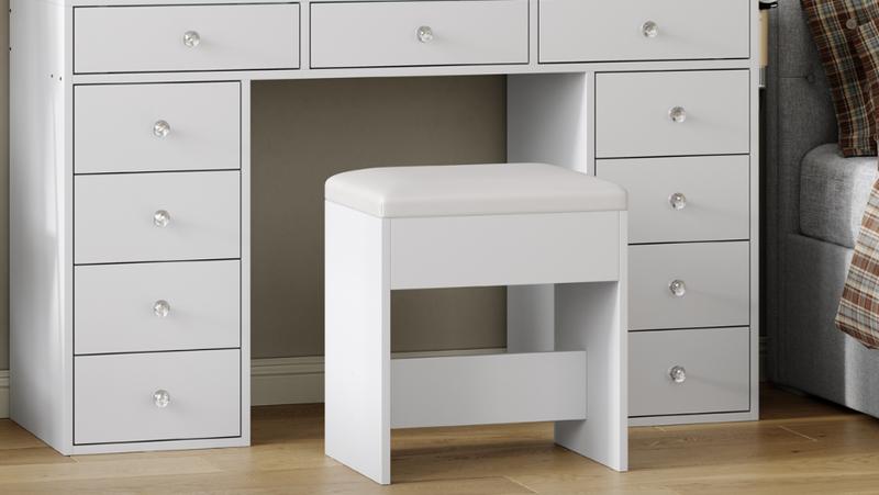 Vanity Desk with Illuminated Mirror & Power Outlet,Vanity with 11 Drawers and 12 LED Lights,Vanity Table with Chair,Set 3 Lighting Modes Brightness Adjustable