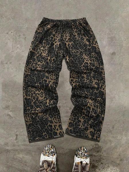 Unisex Street Style Camo Print Joggers Pants, Fitted All-Seasons Wear, Moderate Fabric, Perfect for Casual & Trendy