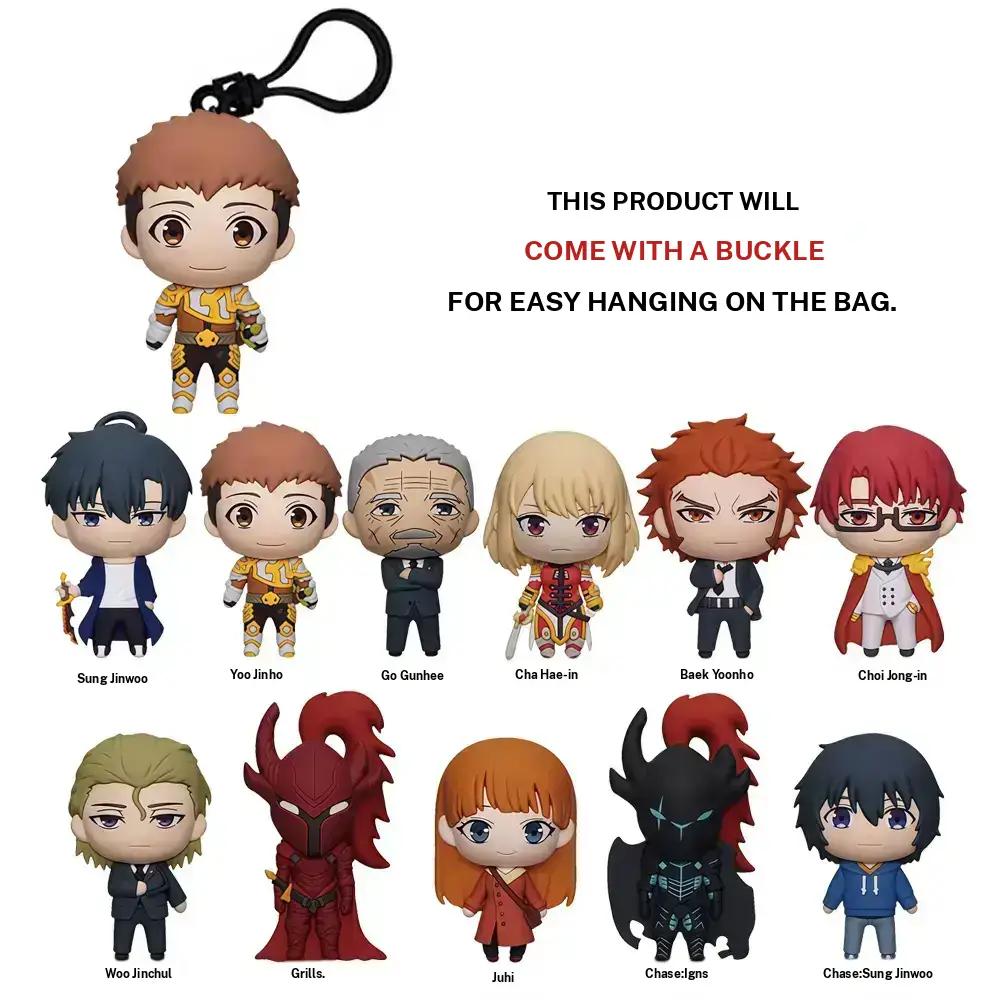 Solo Leveling Officially Licensed 3D Wear-resistant Dark Blind Bag Keychain Random Character Anime Collection Backpack Accessory Cosplay Gift MN-30500