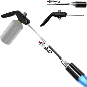 Propane Torch Burner Weed Torch, High Output 1200,000 BTU Blow Torch with Flame Control 30 Inch Detachable Long Arm for Roof Asphalt,Ice Snow,Road Marking,Charcoal