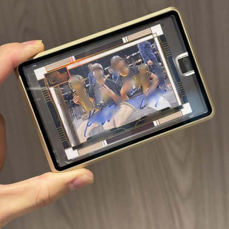 One Magnetic Trading Card Protective Holder with Metal Touch Frame Fits PRO 35PT Card Bricks, Ultra HD Glass, Pro-Craftsmanship, Light And Scratch Resistant Card Display Storage, Suitable for Baseball Football Sports Game Cards