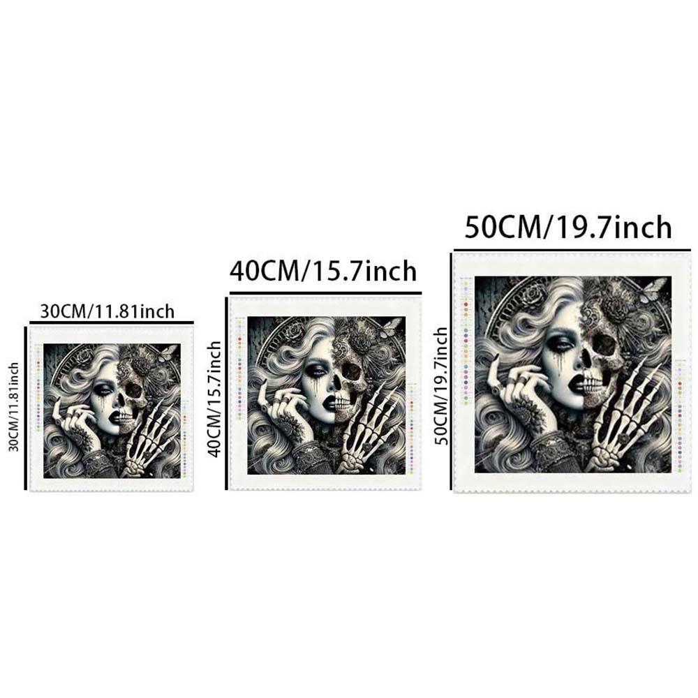 DIY 5D Flocking Cloth Diamond Painting Kit, AB Diamonds, Fairy Dust Diamonds, Crystal Diamonds, Hands, Bones, Flowers Diamond Embroidery, Special Craft Art Set, Wall Decor, Gift for Family, Loved Ones, Friends.