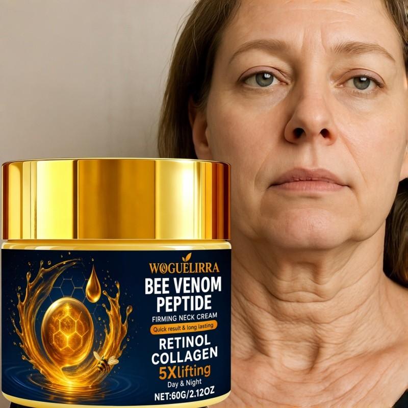 5x Collagen Bee Venom Cream, Moisturizer, Skin Care, Tightens Double Chin and Neck, Rich in Collagen, Retinol, Nicotinamide, Hyaluronic Acid, Suitable for All Skin Types