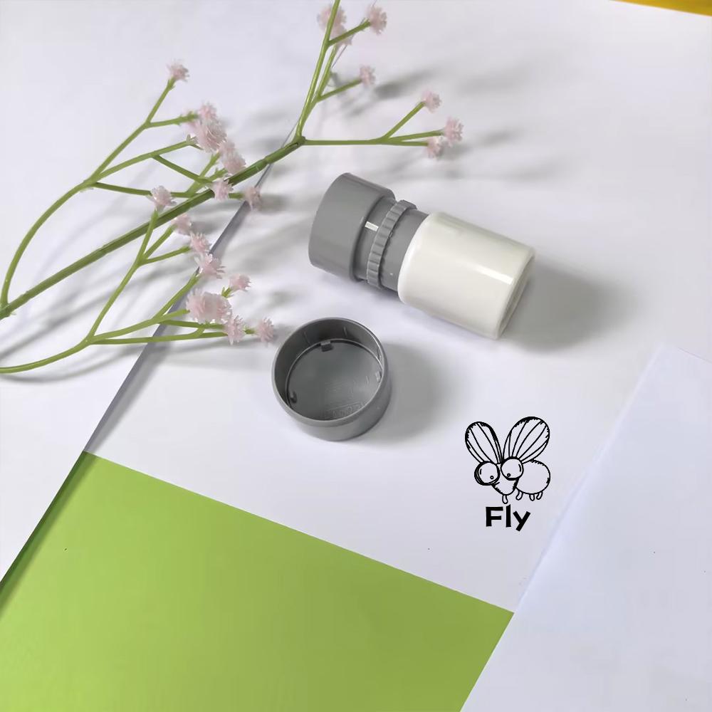 Insect Pattern Hand Account Stamp, Easy Recognition Butterflies Beetles Bees, Classroom Activity, Clear Light-Sensitive Material