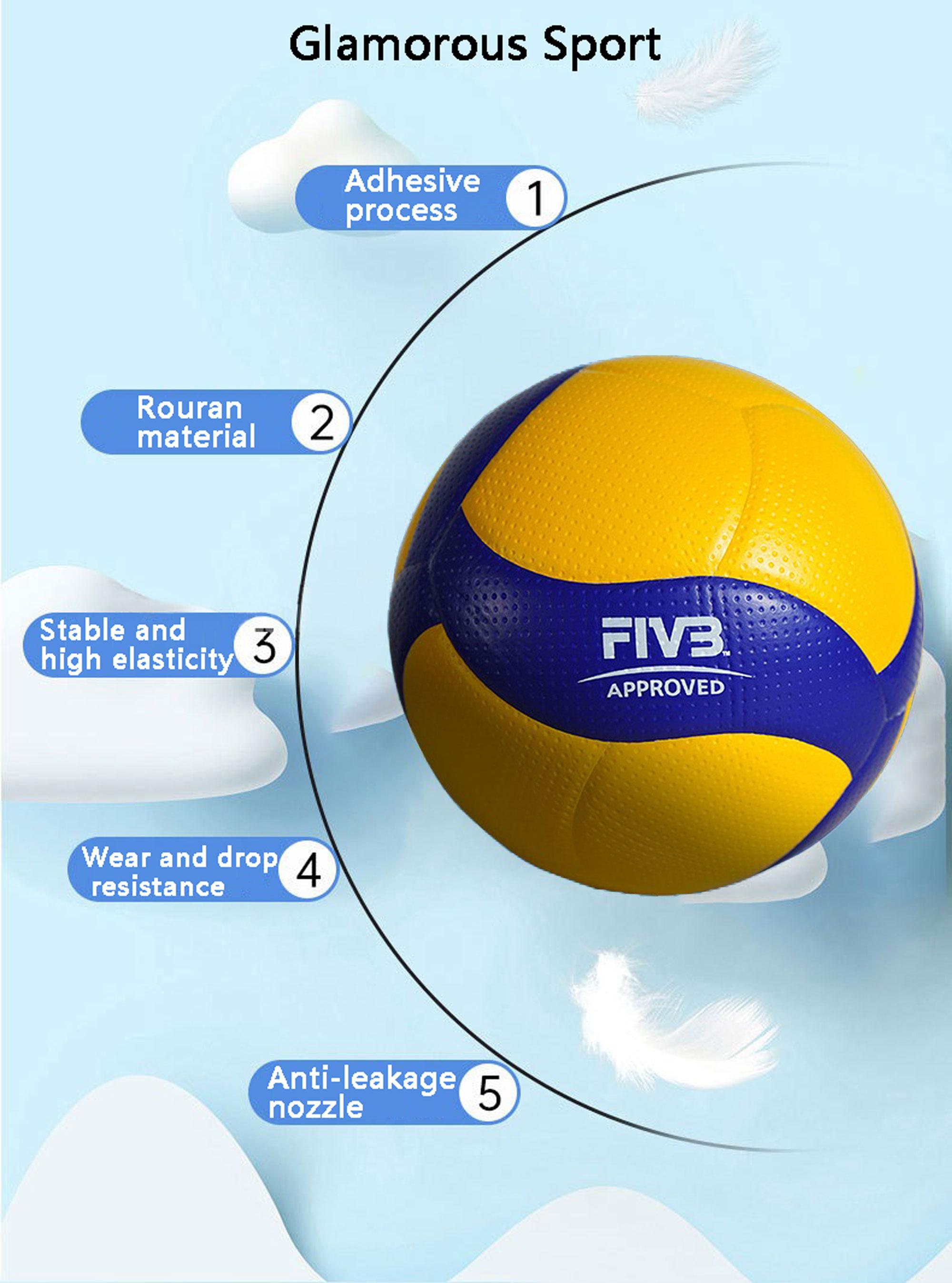 Professional Training Volleyball, Team Purchase Essential, Soft Touch, Stable Bounce, Ideal for School Teaching and Professional Matches