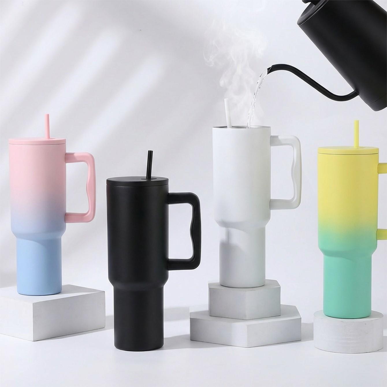 Portable Stainless Steel Insulated Cup 40oz, Reusable Water Bottle, Durable Leak-Proof Design, Ideal for Outdoor Activities