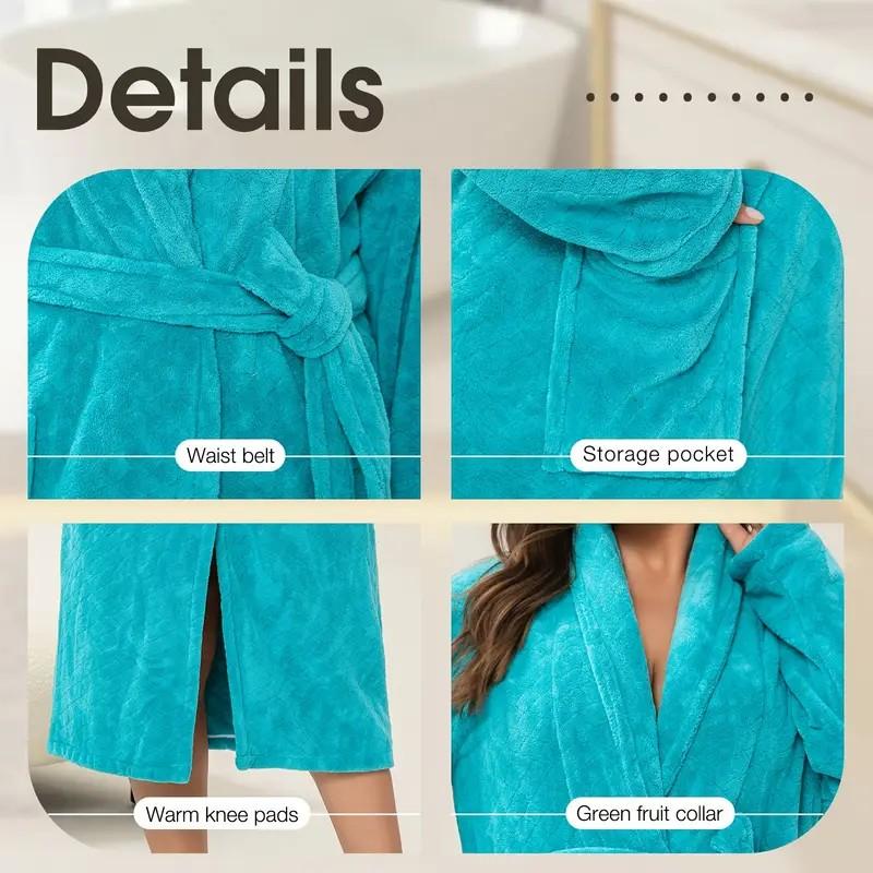 Women's Oversized Bathrobe Set, Bath Robe + Dry Hair Cap, Thickened Home Travel Steam Spa Use, Reusable Bathrobe