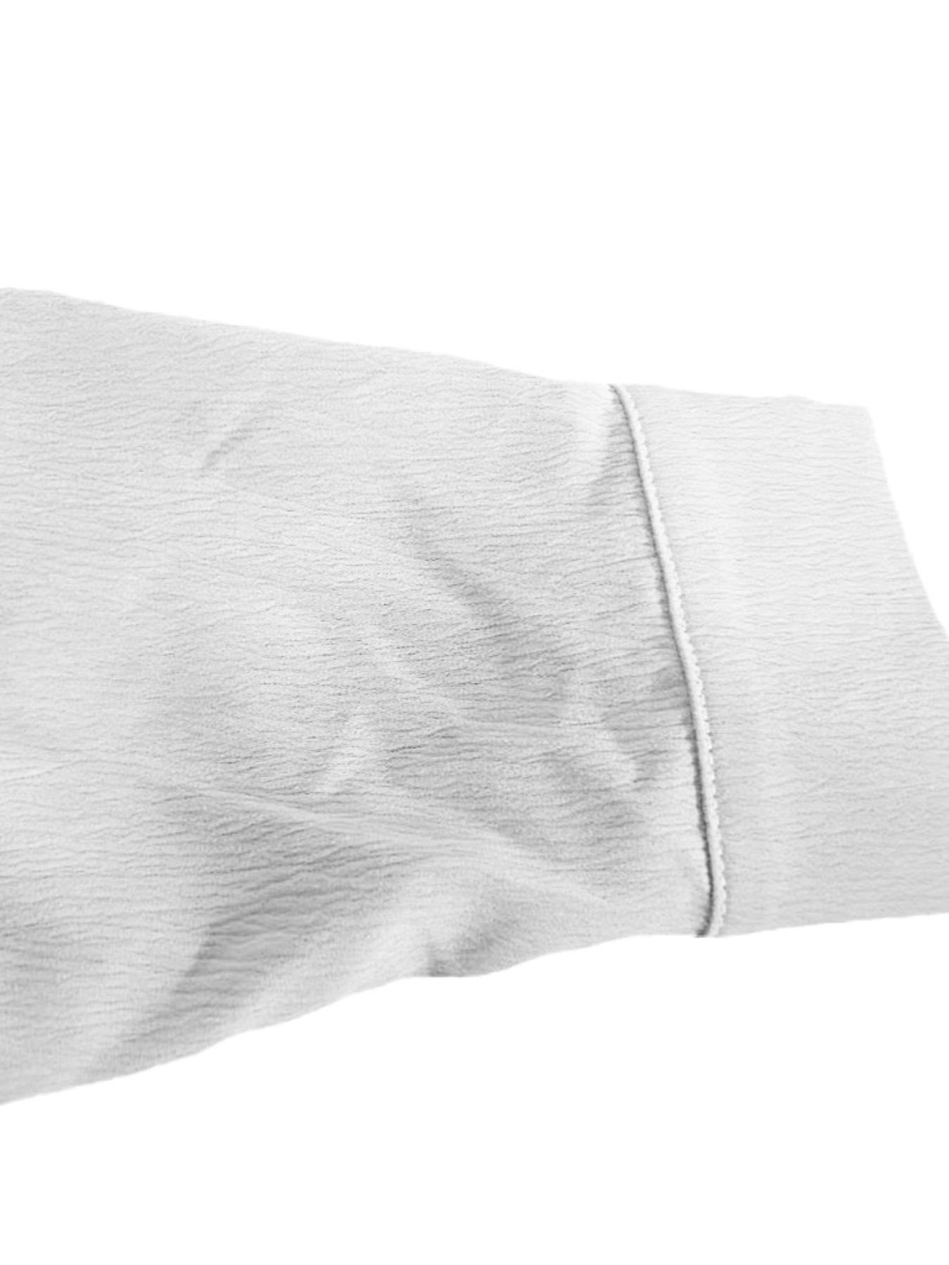 Women's Patchwork Curved Hem Shirt, Casual Long Sleeve Collared Top for Summer, Ladies Clothes for Daily Wear, Blouse, Casual Business Top