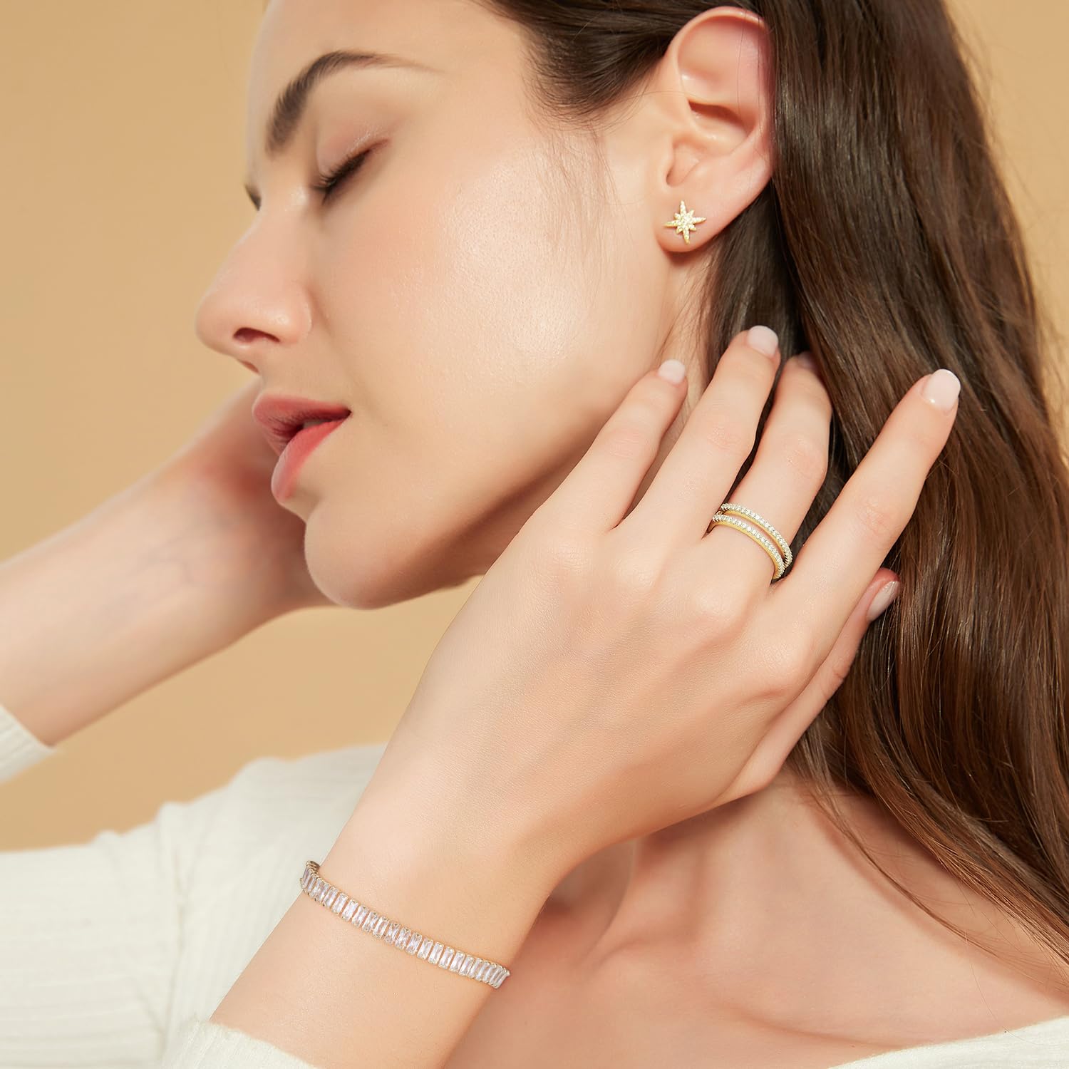 EAMTI 6mm Cubic Zirconia Bracelet for Women Mother's Day/Birthday/Anniversary Day/Valentine’s Day