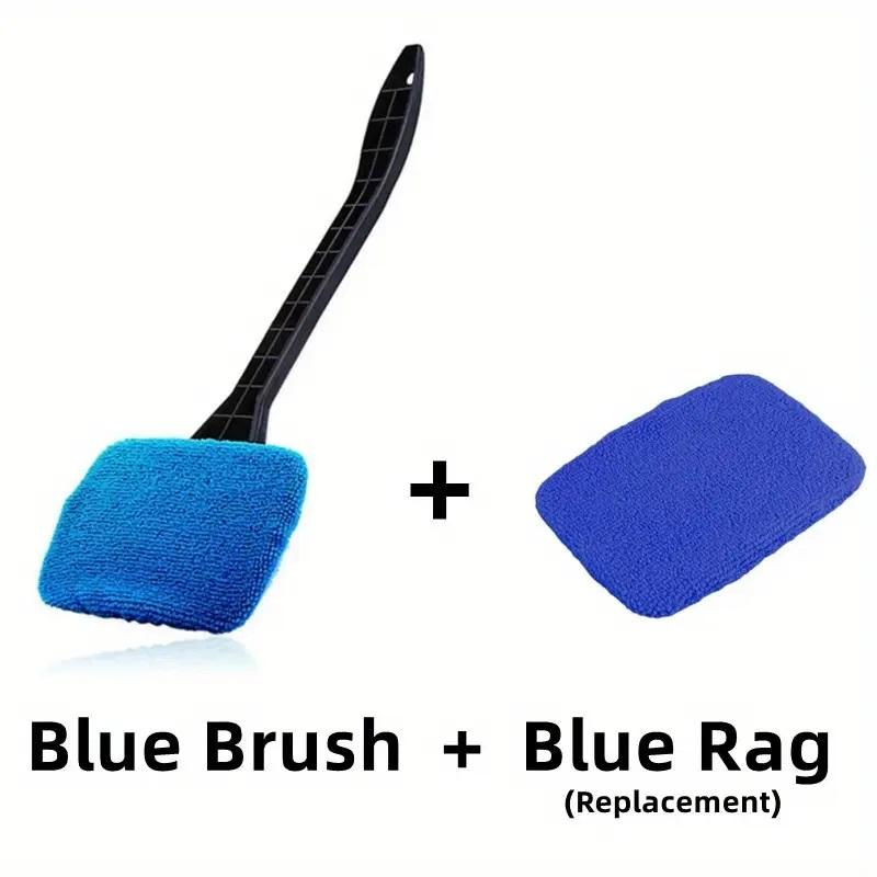 Car Window Cleaning Brush Kit, Windshield Cleaner Tool, Interior Car Glass Wiper Long Handle Auto Accessories, Car Cleaning Supplies, Durable & Effective, Car Washing Kit