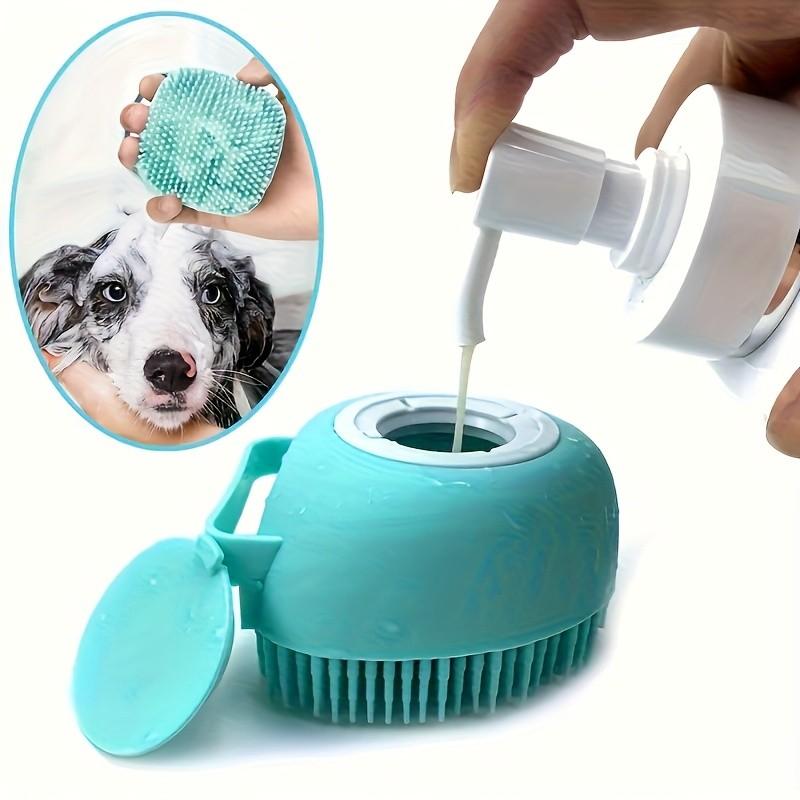 Soft Silicone Dog Brush, Pet Shampoo Massage Bath Brush, Bathroom Puppy Grooming Massager, Shower Brush for Pets, Comfortable and Gentle
