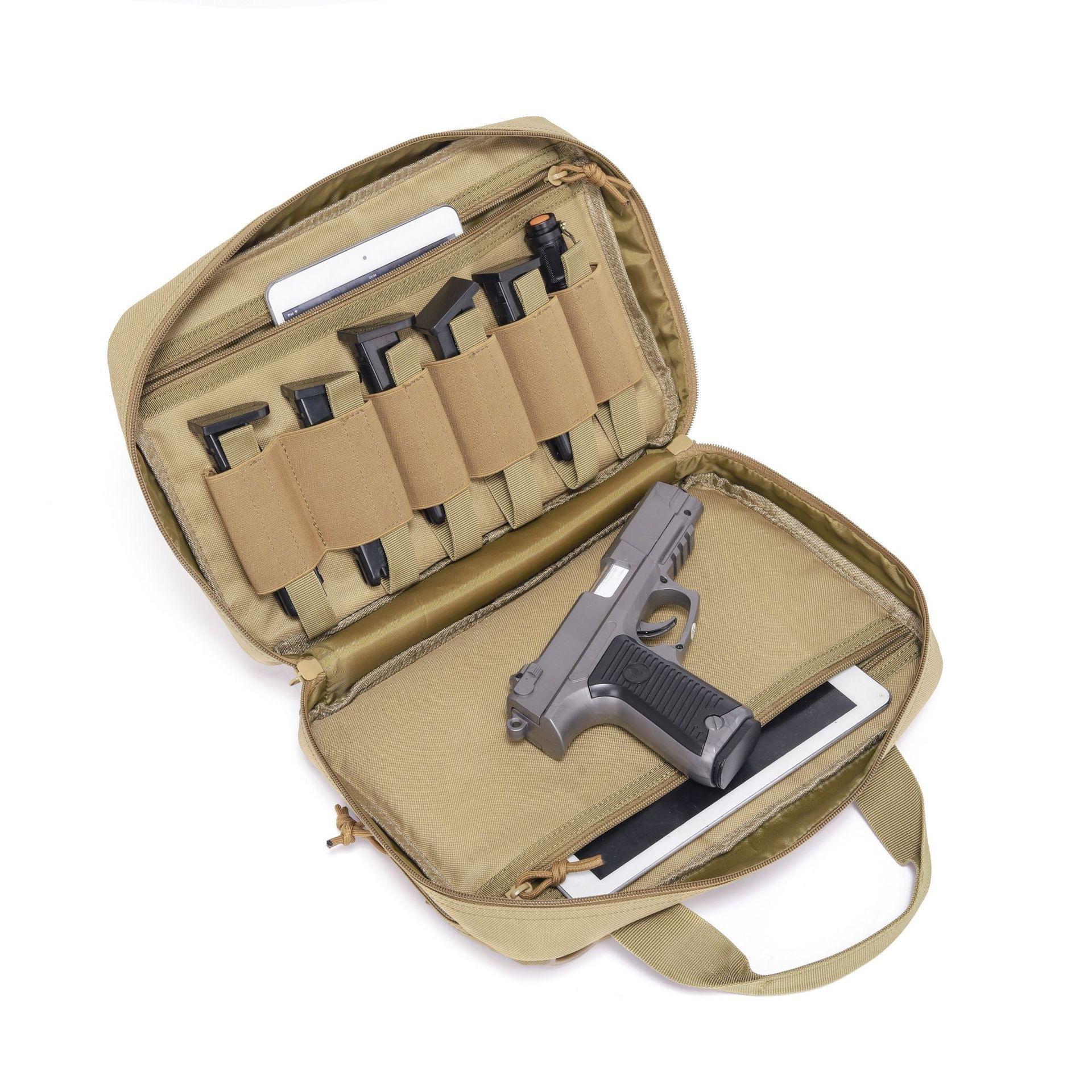 Military fans outdoor portable multi-functional handbag leisure sports anti-splashing diagonal span bag storage bag tactical pistol bag