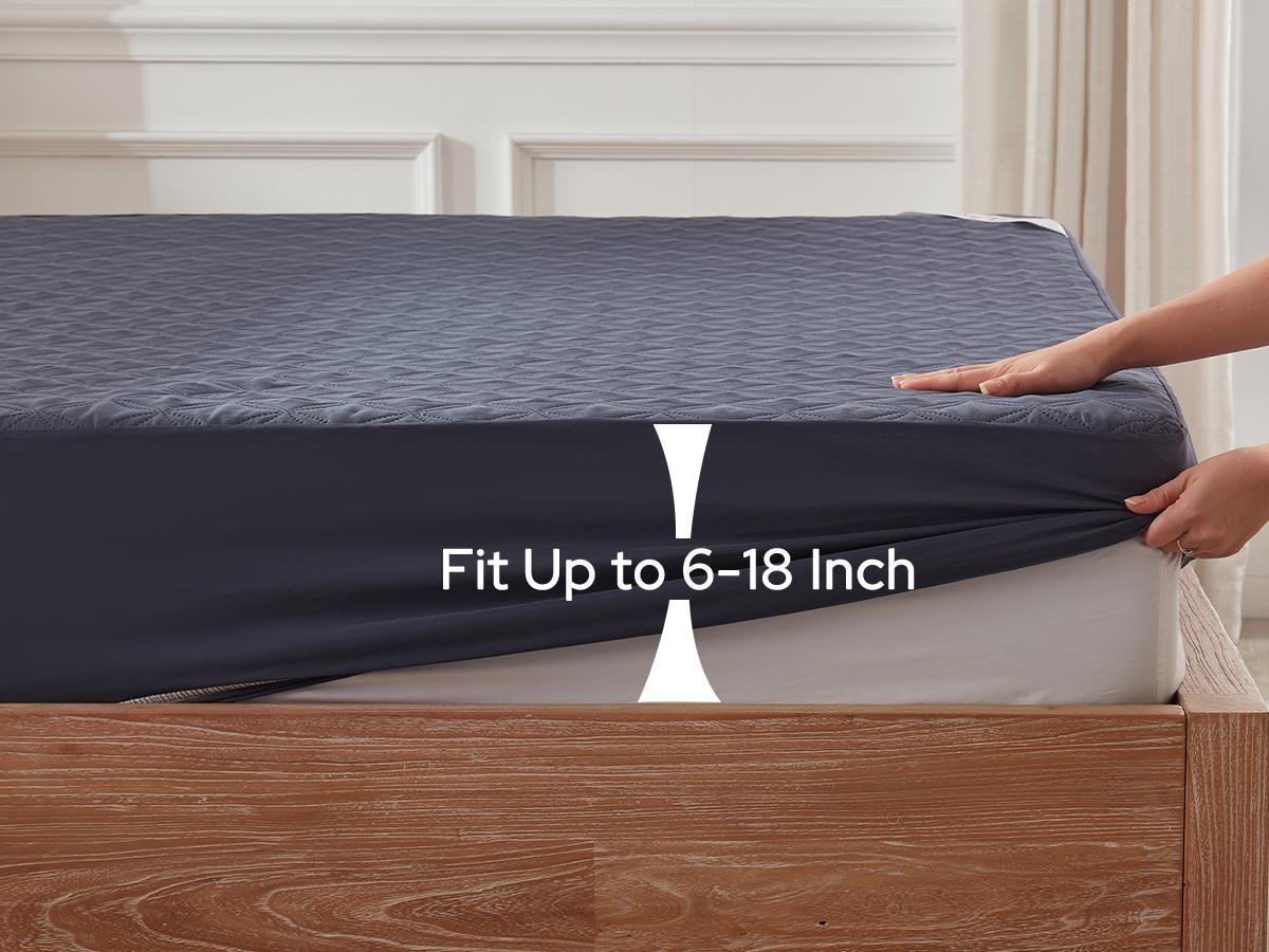 【BEDLORE】Waterproof Mattress Protector with Fitted Sheet, TPU Waterproof Layer, Soft & Breathable Bed Cover for Everyday Mattress Protection, Ideal for Bedroom & Home Use