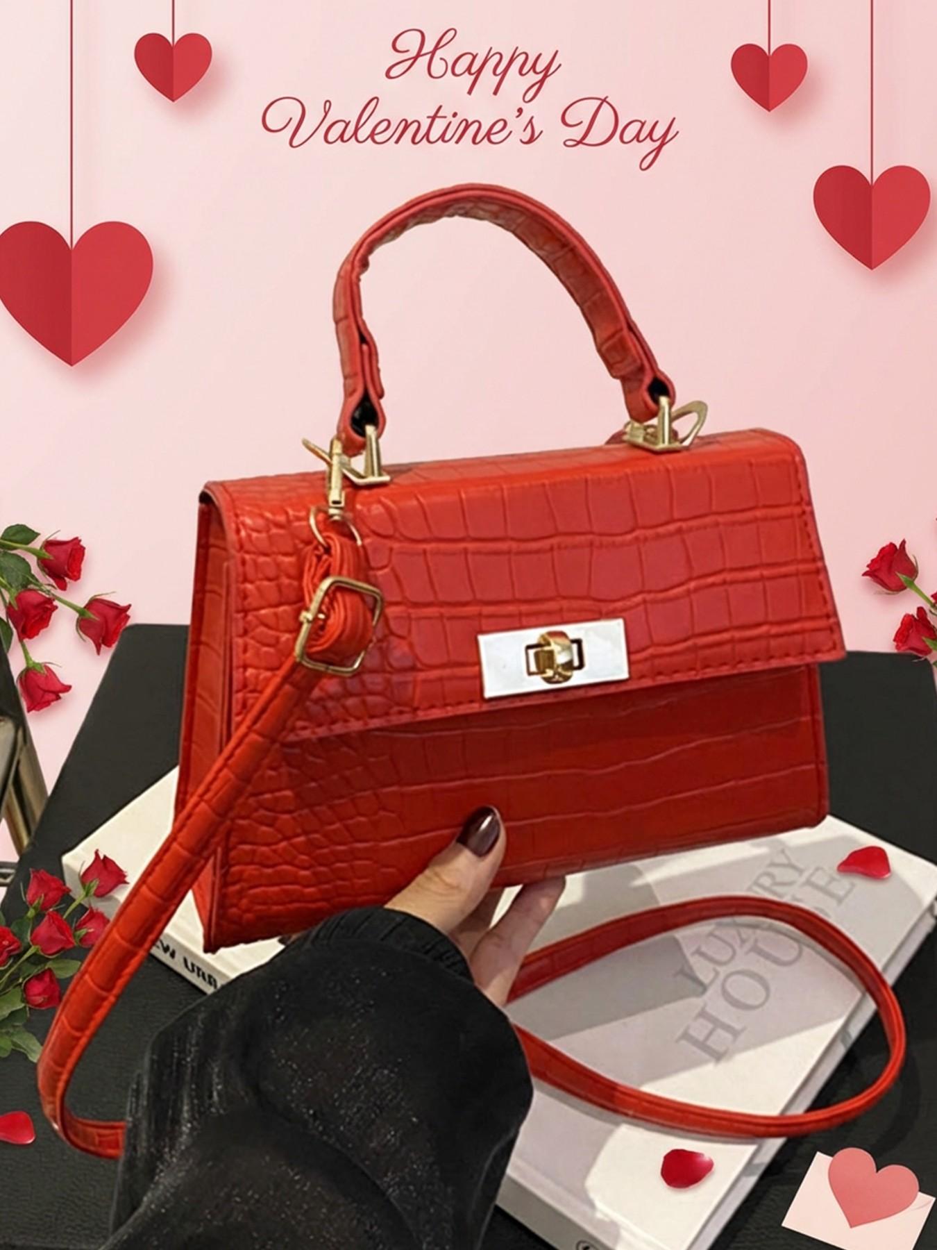 Vintage Mini Crossbody Bag for Women PU Leather Small Top Handle Purse with Removable Chain Strap Dressy Clutch Handbag Convertible crossbody bag