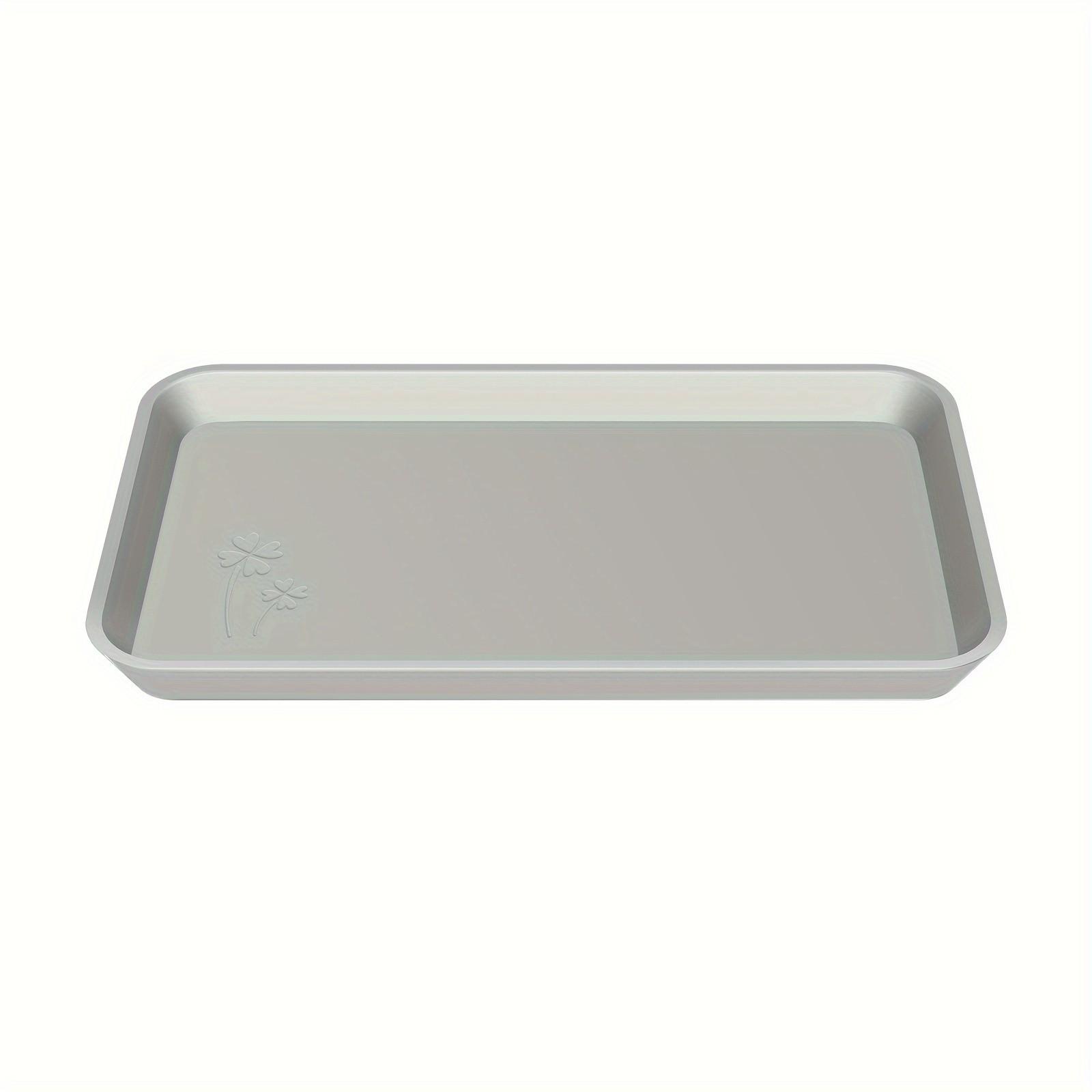 Bathroom Vanity Tray ,Silicone Bathroom Trays for Counter, Perfume Key Trinket Ring Tray, Decor Soap Dispenser Countertop Tray for Kitchen Sink Organization,Countertop and Vanity Tray,Shatterproof Kitchen and Bathroom Trays , Perfume Key Tray
