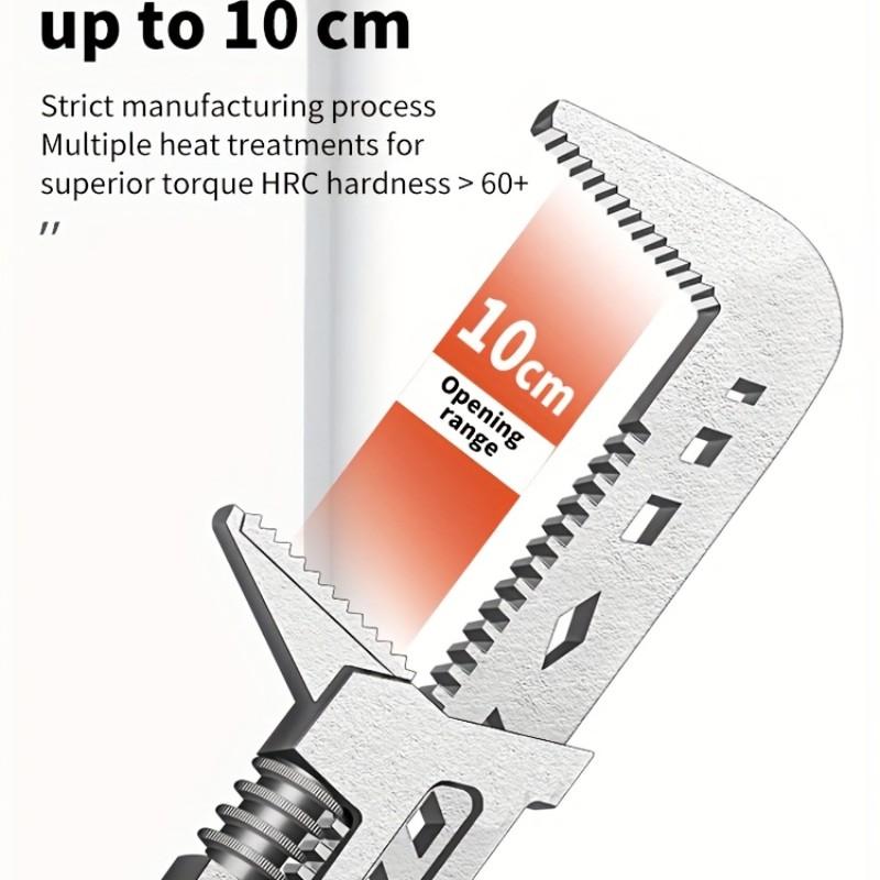 Adjustable Right Angle Wrench, Rust-Resistant High Carbon Steel, Durable F-Type Kitchen and Bathroom Pipe Wrench, Ideal for Hex Bolts and Pipes