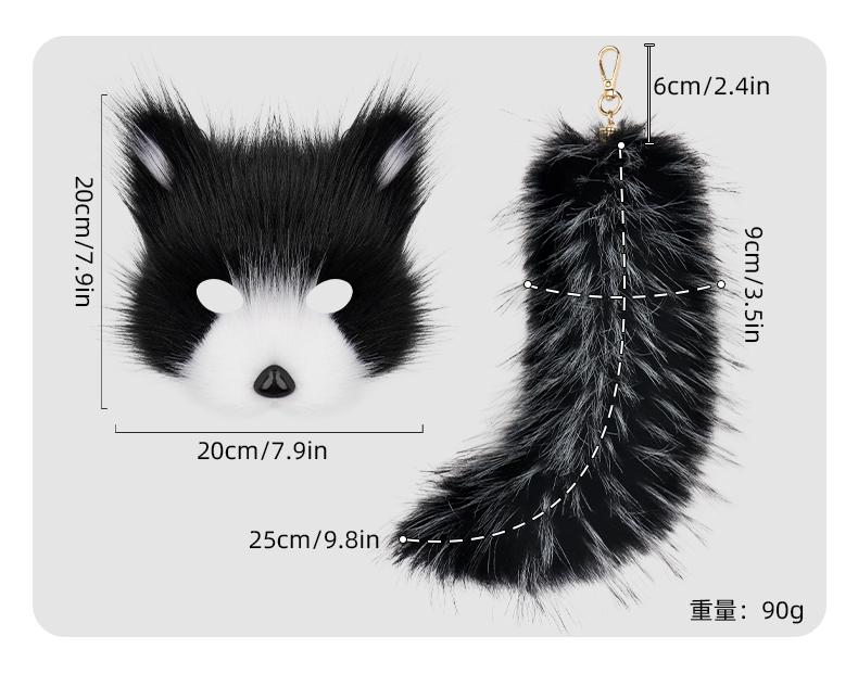 Fox Mask & Furry Tail Set – Soft, Lightweight Cosplay Accessories for Women | Stylish & Comfortable for Halloween and Costume Events