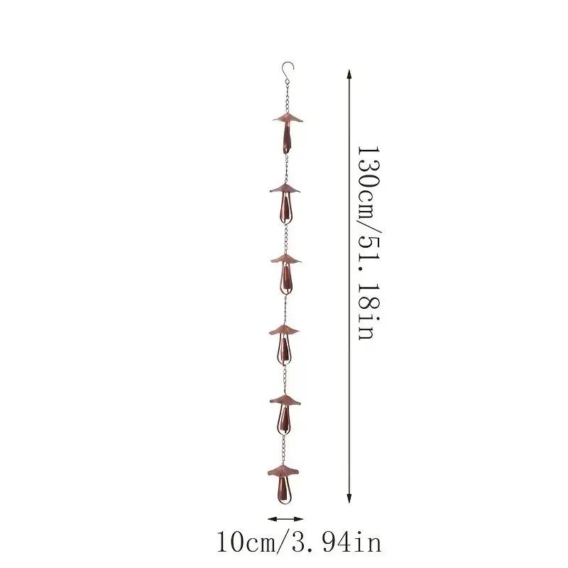 Vintage Iron Mushroom Rain Chain, Rustic Wind Chime, No Electricity, Garden & Patio Decor, Spring & Summer Outdoor Decoration, Durable Vintage Iron Mushroom Rain Chain, Rustic Wind Chime, No Electricity, Garden & Patio Decor, Spring & Summer Outdoor Decoration, Durable