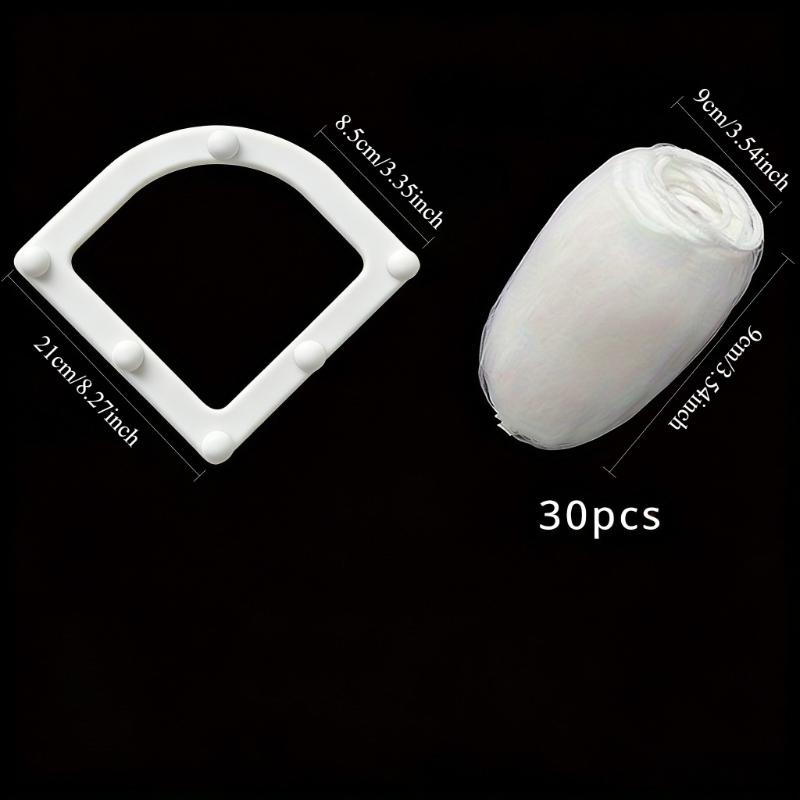 1 Set 30-Pack Triangular Drain Rack With Disposable Filter Nets - Corner Sink Strainer Basket For Bathroom Accessories, Bathroom Tools