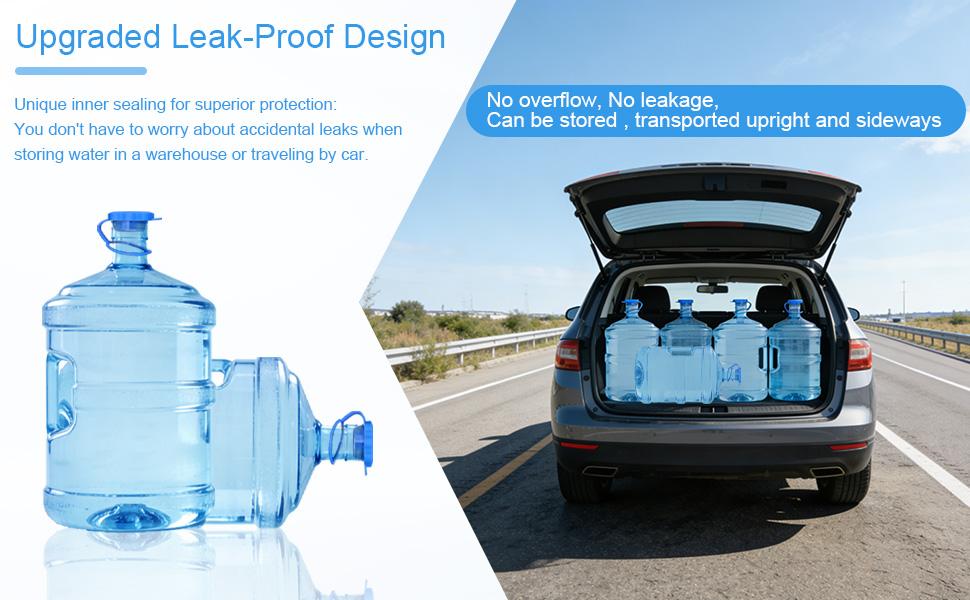 3 PCS/8 PCS 3 & 5 Gallon Water Jug Cap, Reusable Replacement Cap, Upgrade Non Spill Bottle Caps Fits 55mm Water Jug