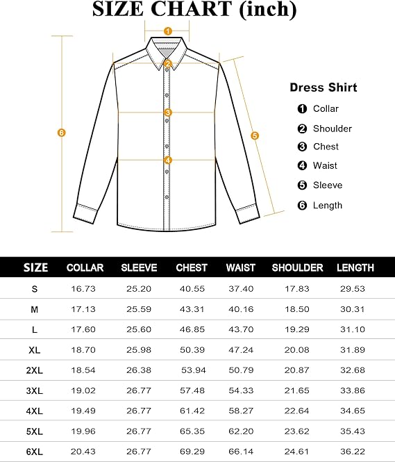Alimens&Gentle Dress Shirts 16-Way Stretch Slim Fit Long Sleeve Button Down Business Casual Shirts Wrinkle Free Traveler Shirts Top Menswear