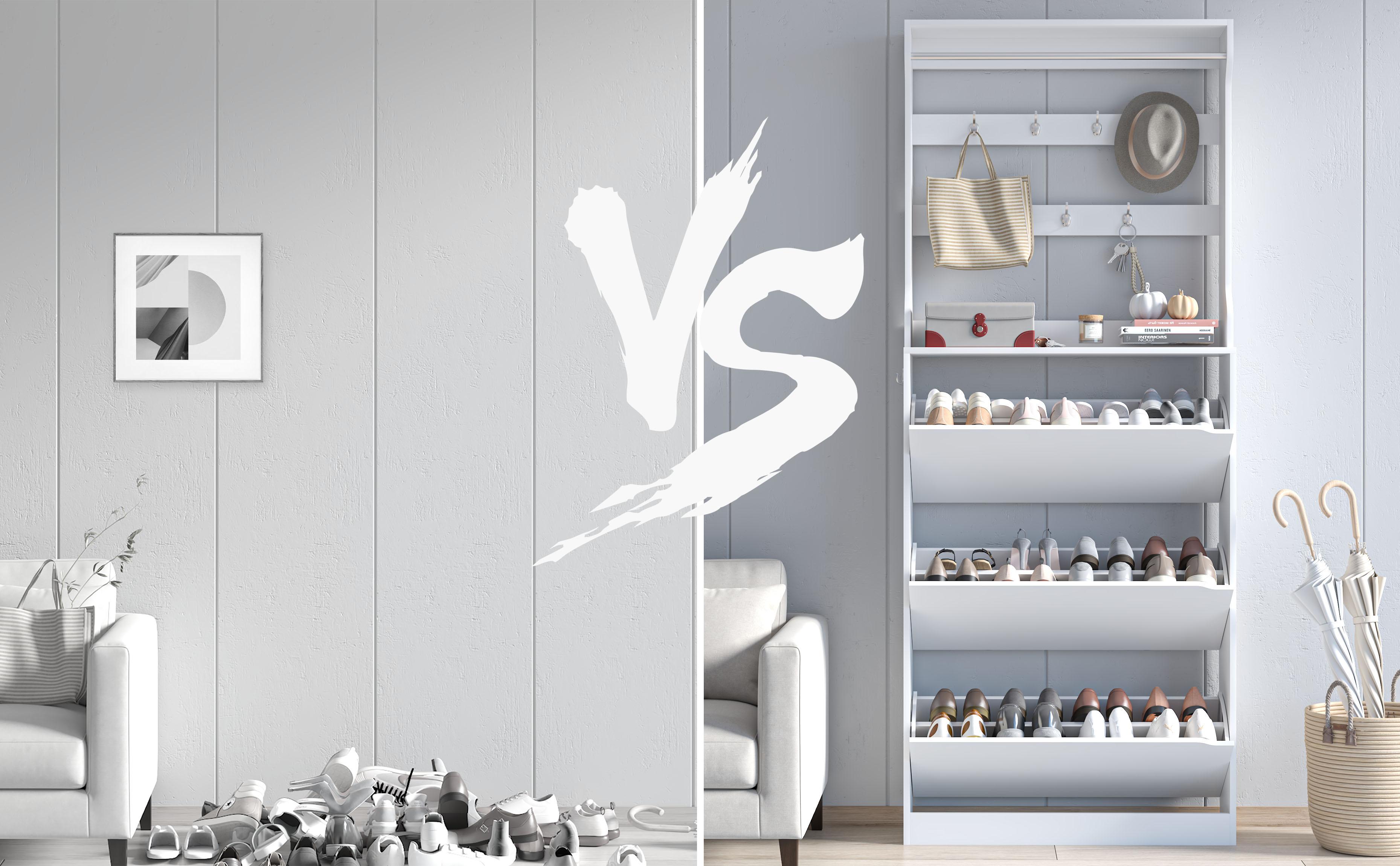 Home Decor Collection，Shoe Cabinet with 3 Flip Drawers & Coat Rack, Narrow Hidden Shoe Storage Cabinet, 2-in-1 Hall Tree Slim Freestanding Shoe Rack Organizer for Entryway, Hallway, and Living Room