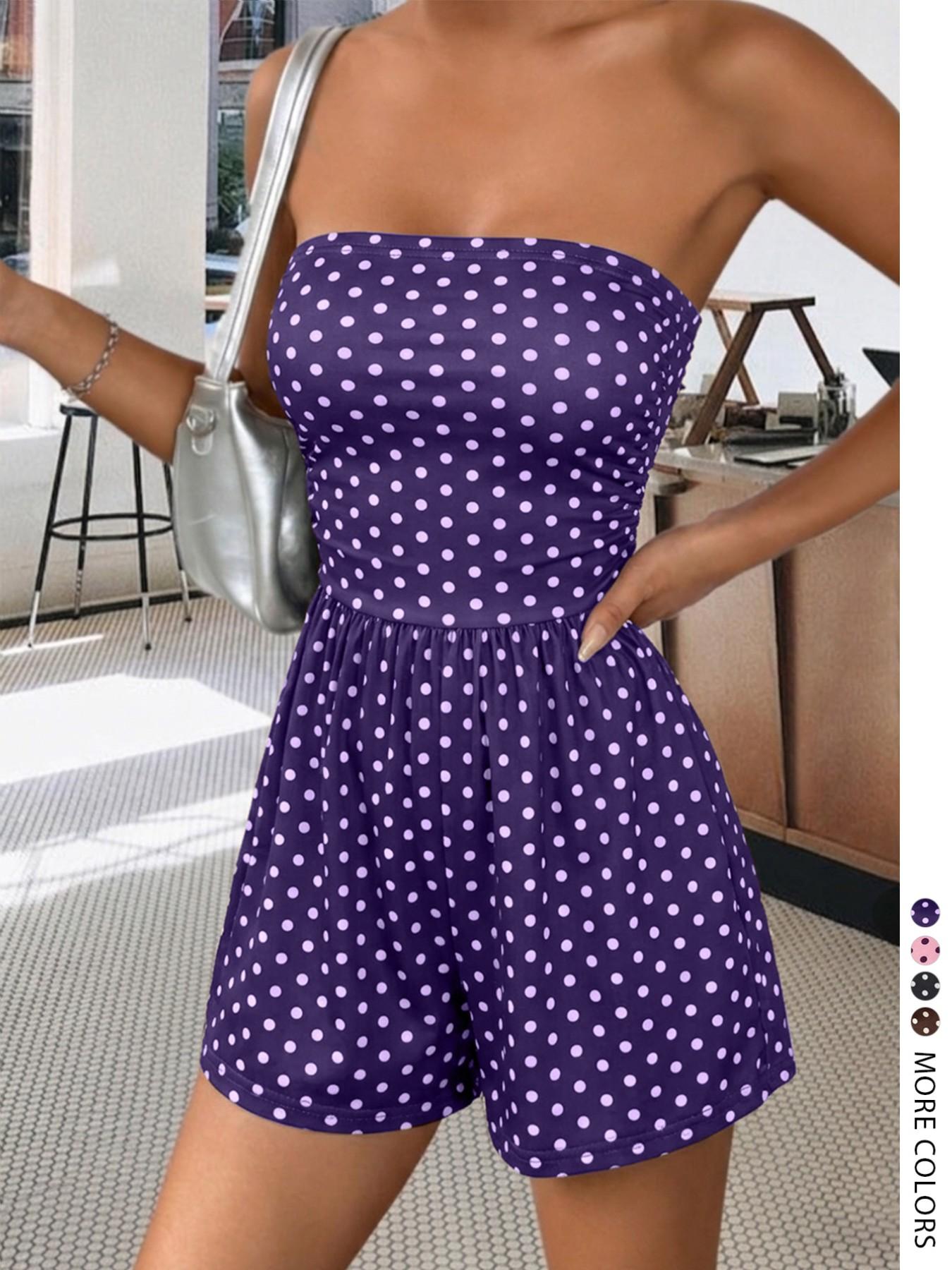 Women's Leopard Print Strapless Fitted Short Romper, Sleeveless Summer Vacation Casual Wear, Womenswear